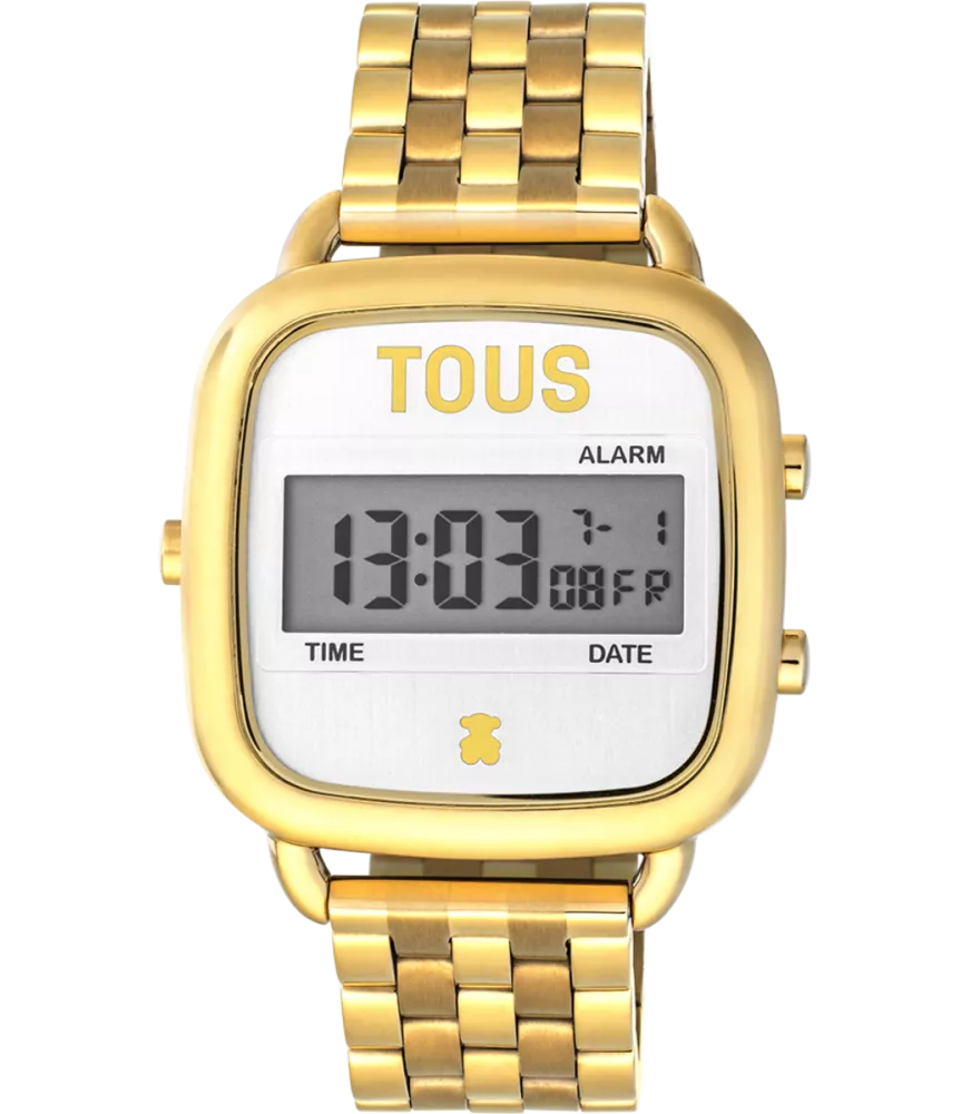 RELOJ TOUS D-LOGO DIGITAL DE ACERO IP DORADO PARA MUJER 200351022