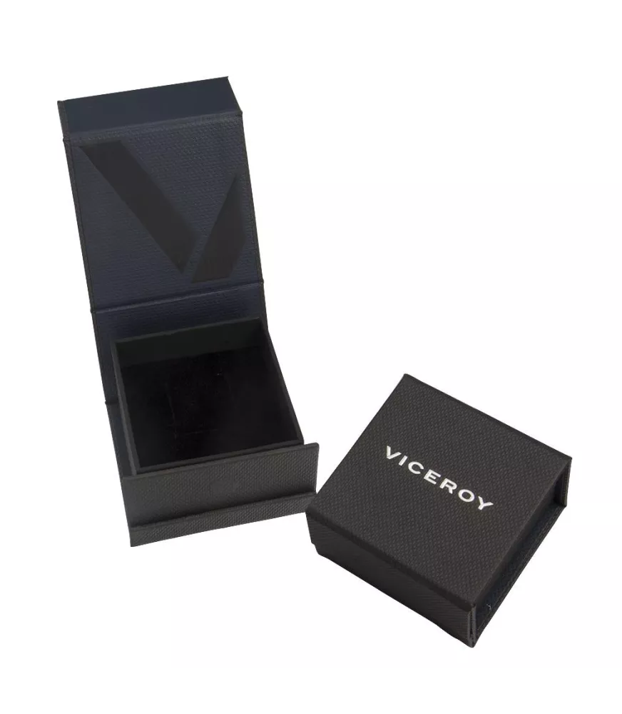 Llavero Viceroy Unisex en acero y cuero morado. 6470L01019