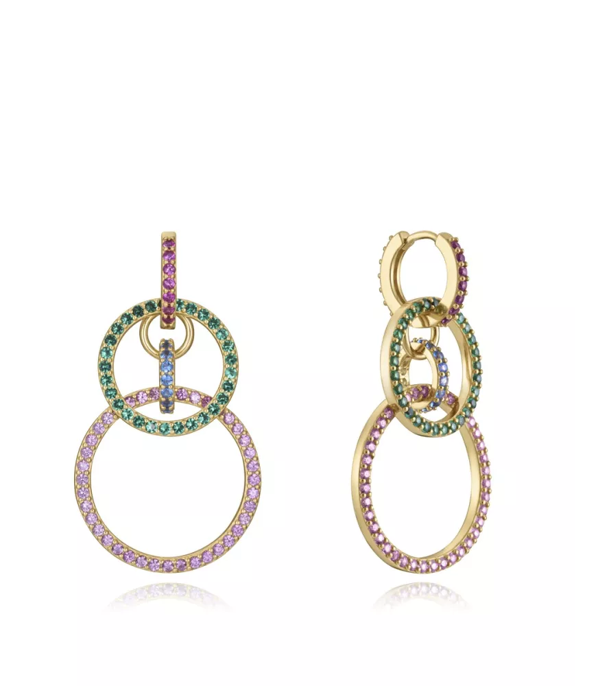 Pendientes viceroy en plata de 925 milesimas con baño de oro amarillo