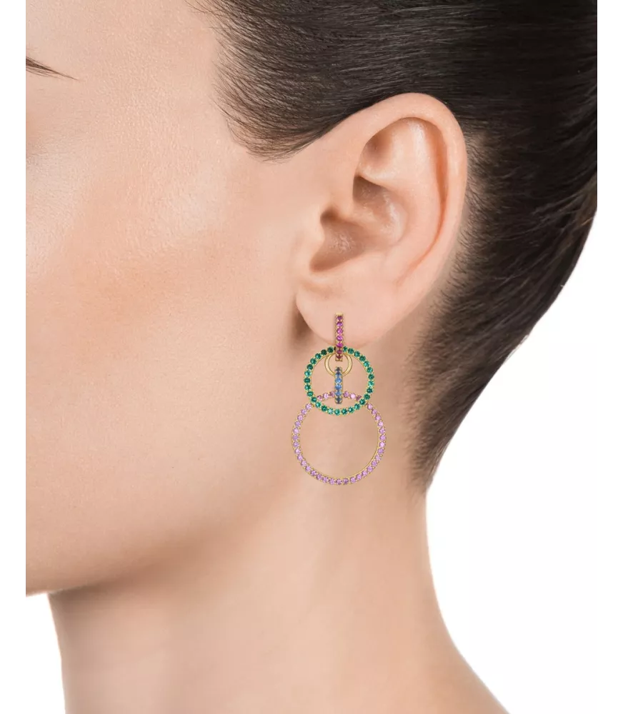 Pendientes viceroy en plata de 925 milesimas con baño de oro amarillo