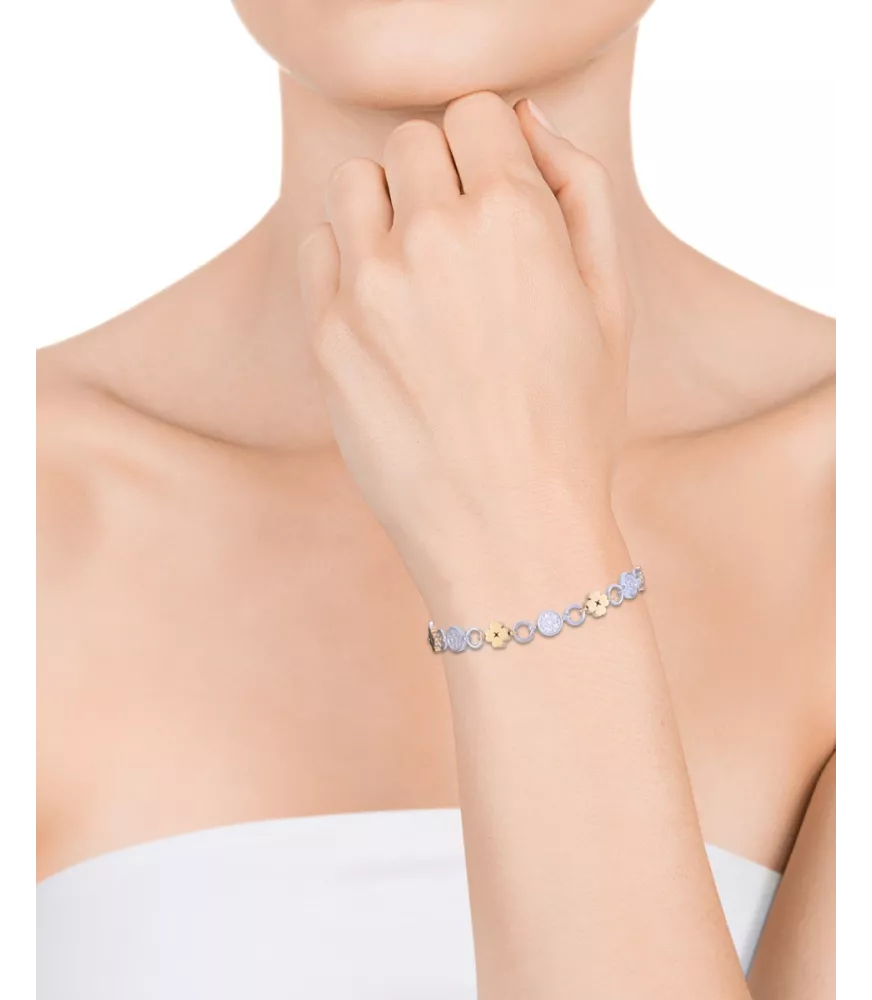 Pulsera viceroy en plata de 925 milesimas con baño de oro amarillo
