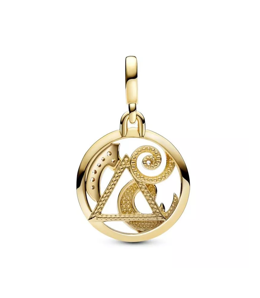 Medallón con un recubrimiento en oro de 14k Los elementos en Pavé Pandora ME