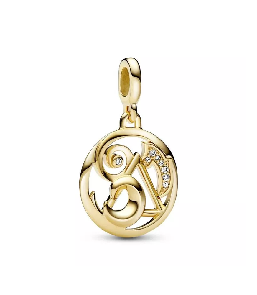 Medallón con un recubrimiento en oro de 14k Los elementos en Pavé Pandora ME