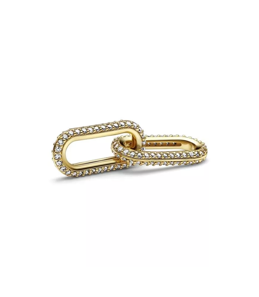 Link Doble con un recubrimiento en oro de 14k, en Pavé Pandora ME 