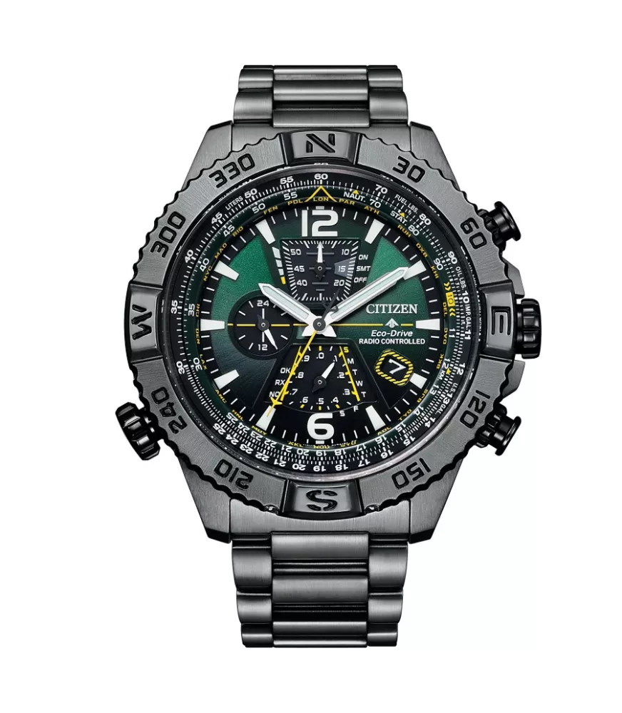 Reloj Citizen Eco Drive radiocontrolado h804 y acero Ip grey