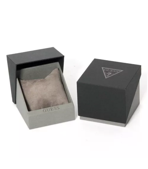 Cuarzo ,analógico, 3 agujas y multifunción. Con esfera de color plateado y cristales