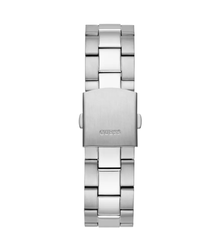 Cuarzo ,analógico, 3 agujas y multifunción. Con correa de acero.