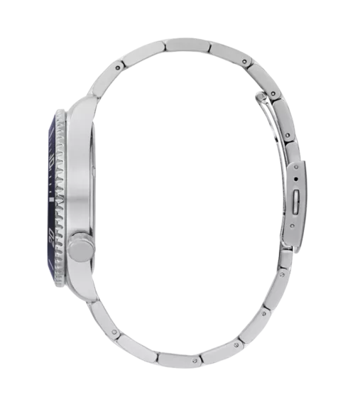 Cuarzo ,analógico, 3 agujas y multifunción. Con correa de acero.