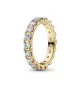 Anillo con un recubrimiento en oro de 14k Eternity Brillante