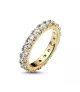 Anillo con un recubrimiento en oro de 14k Eternity Brillante