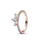 Anillo con un recubrimiento en oro rosa de 14k Herbario Brillante