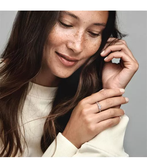Anillo con un recubrimiento en oro rosa de 14k Herbario Brillante