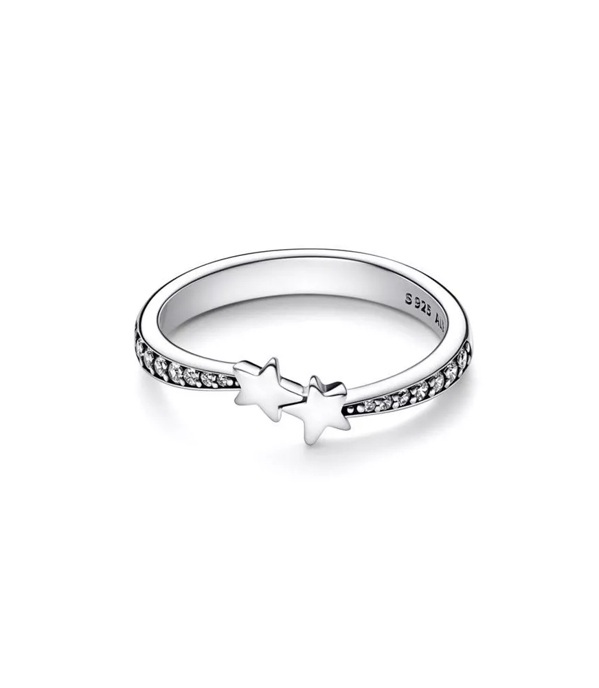 Anillo en plata de primera ley Pandora Estrella Fugaz Brillante