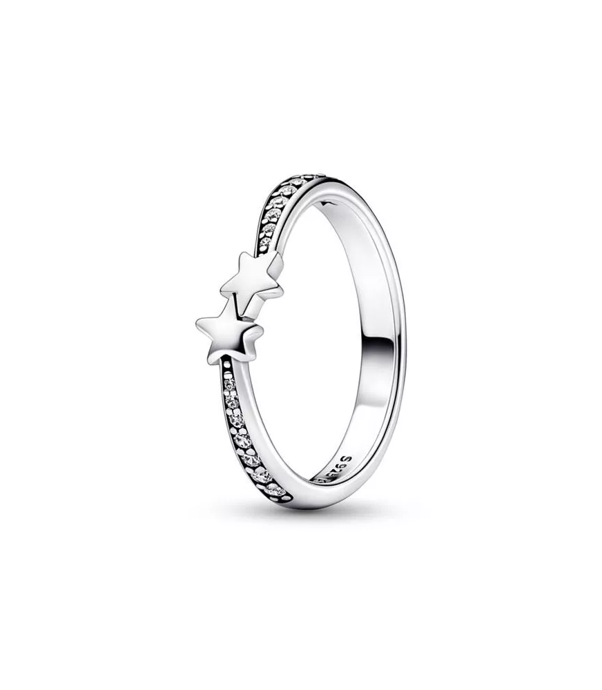 Anillo en plata de primera ley Pandora Estrella Fugaz Brillante