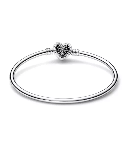Pulsera Rígida Pandora Moments en plata de ley con Cierre de Máscara Spider-Man de Marvel