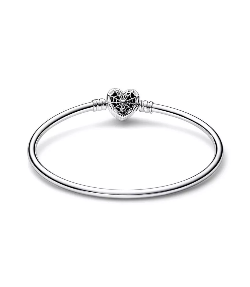 Pulsera Rígida Pandora Moments en plata de ley con Cierre de Máscara Spider-Man de Marvel