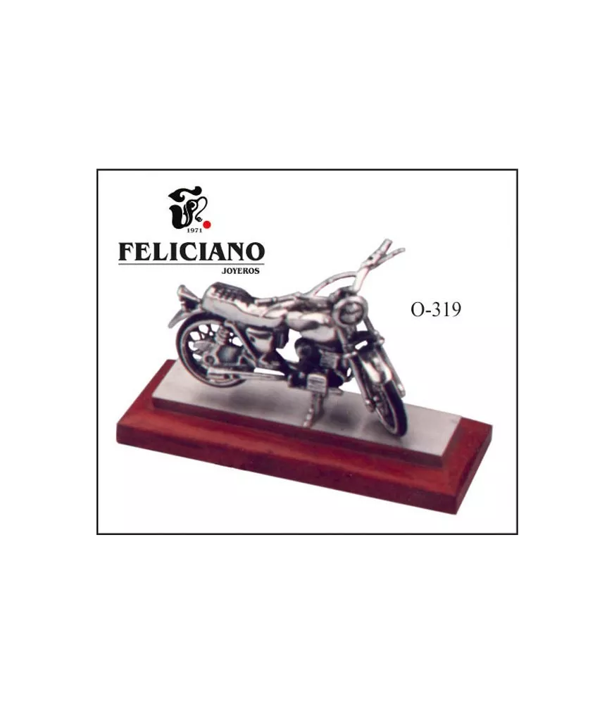 MOTO SOBRE PEANA DE MADERA