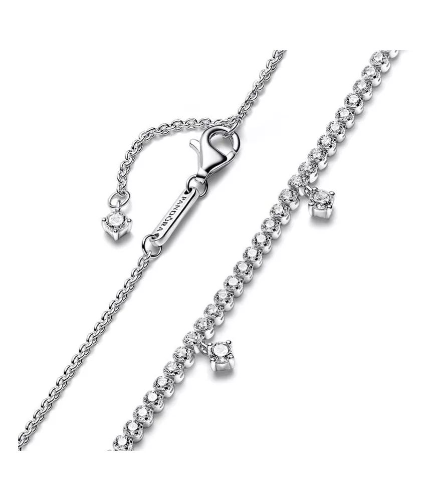 Collar en plata de ley Gotas Brillantes