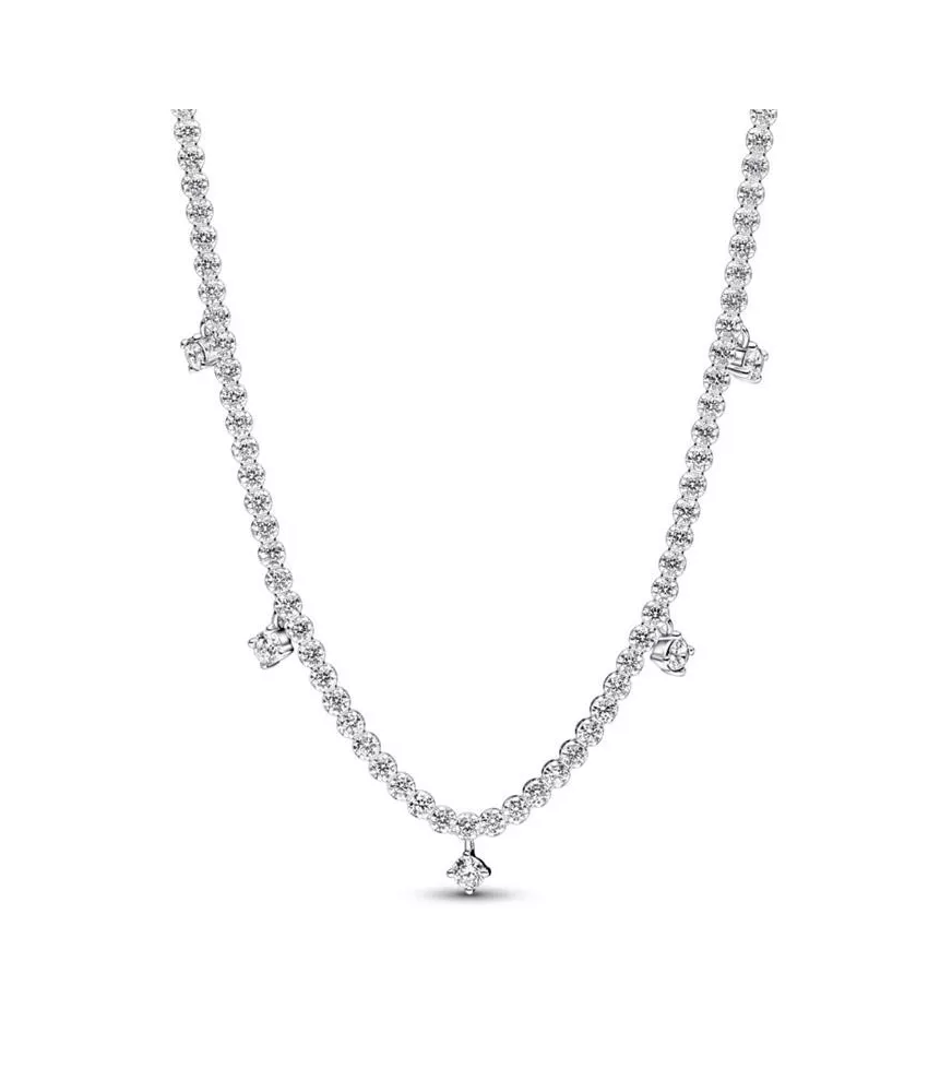 Collar en plata de ley Gotas Brillantes