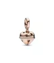 Charm colgante con recubrimiento de oro rosa de segunda ley de 14k  Cascabel Navideño