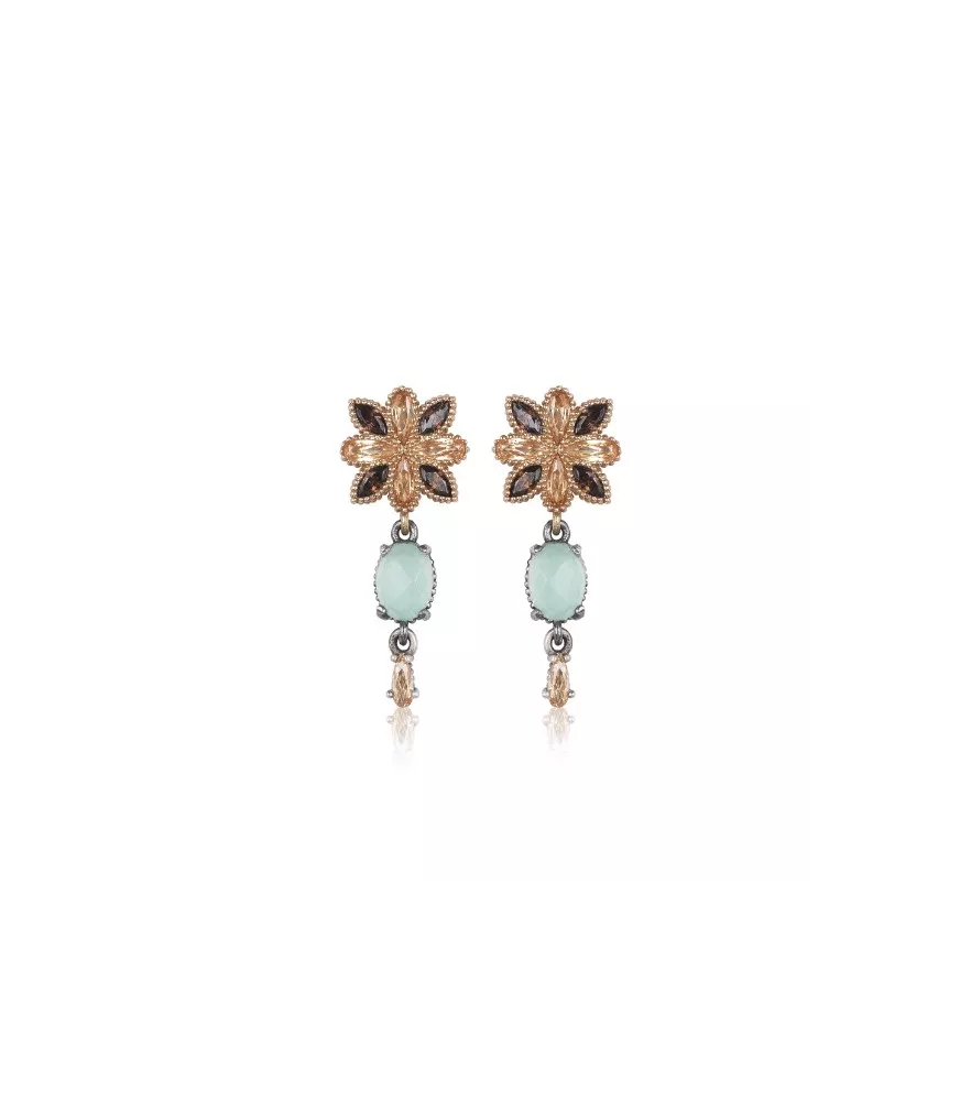 Pendientes Sunfield Sophie, en plata con baño de oro rosa