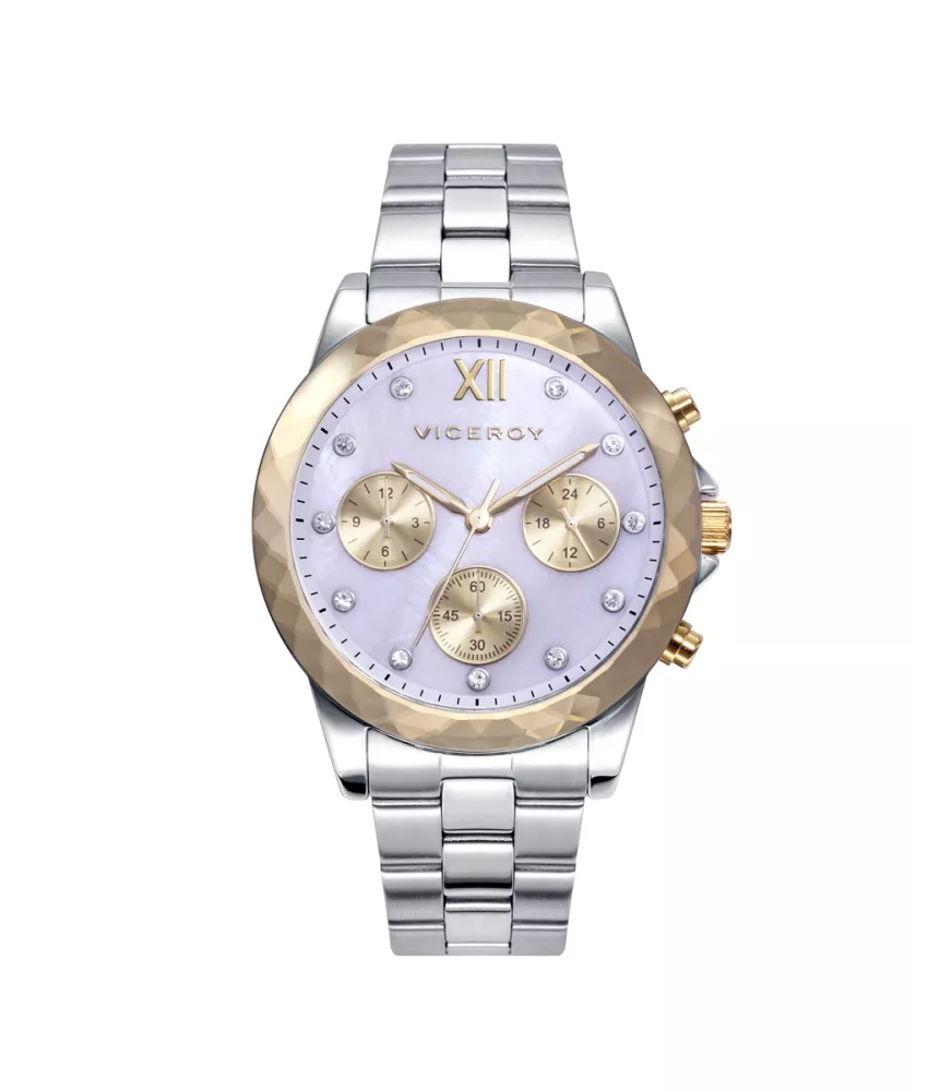 Reloj Viceroy mujer, cuarzo, analógico, 3 agujas y cronógrafo.