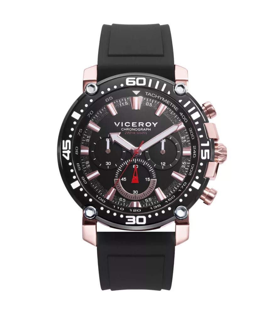 Reloj Viceroy hombre, cuarzo, analógico, 3 agujas y cronógrafo.
