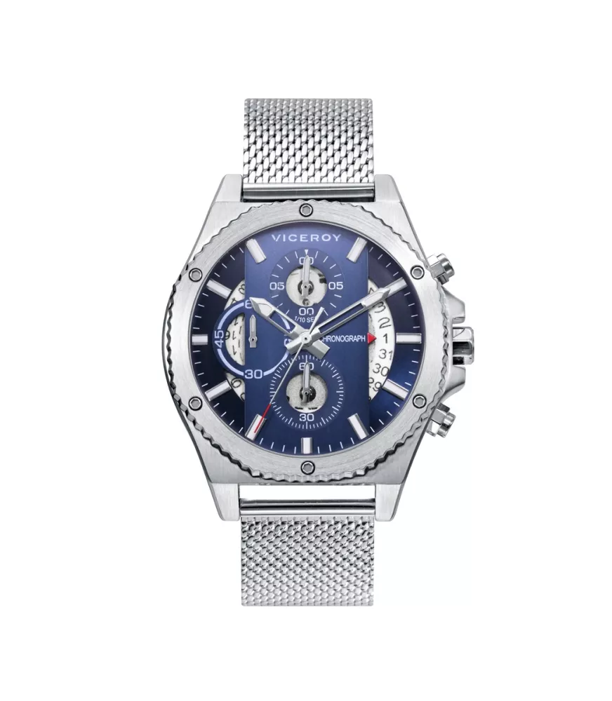 Reloj Viceroy hombre, cuarzo, analógico, 3 agujas, calendario y crono