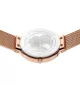 Reloj Bering minimalista mujer con correa malla milanesa en rosé