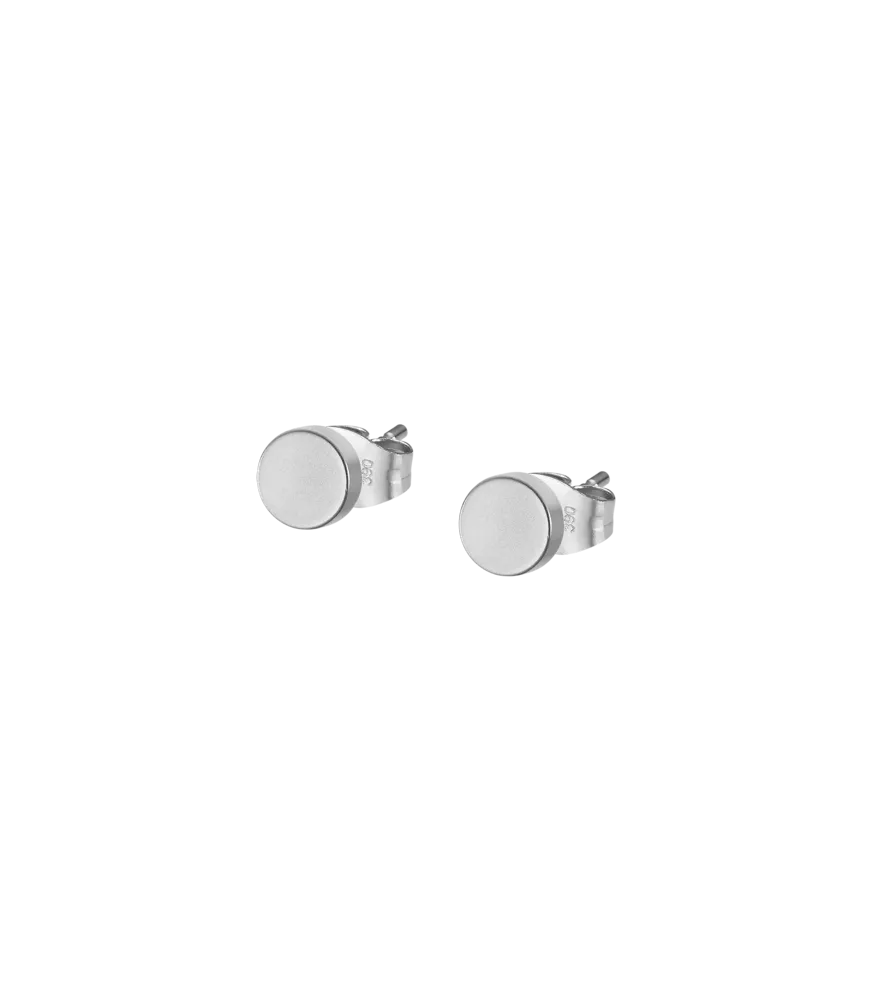 Pendientes hombre Lotus Style de acero.