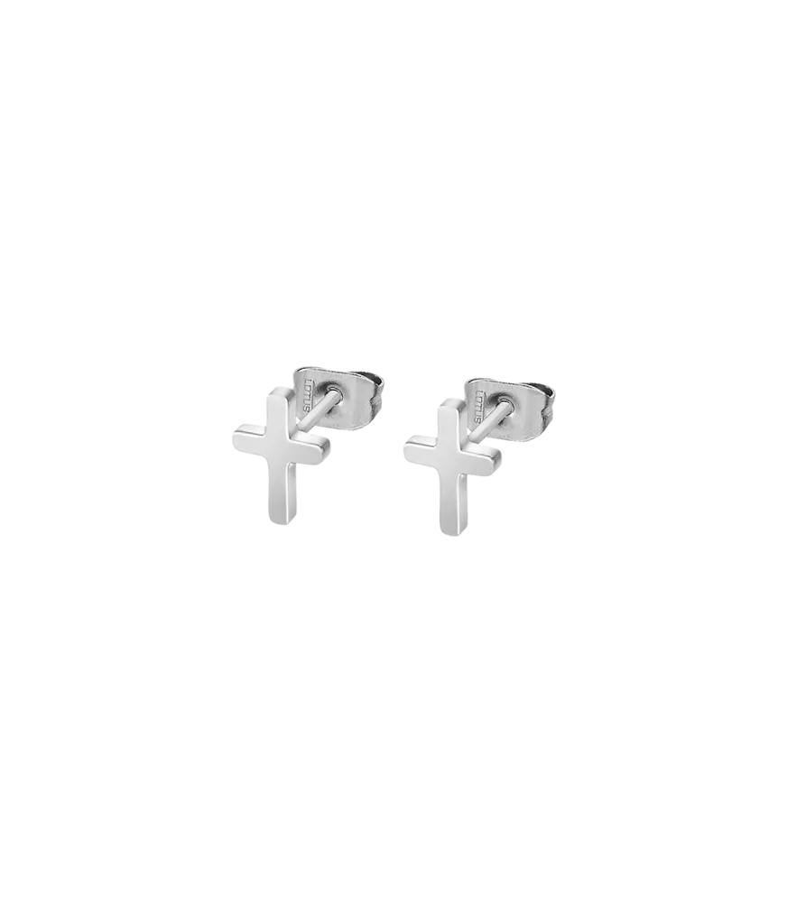 Pendientes hombre Lotus Style de acero.