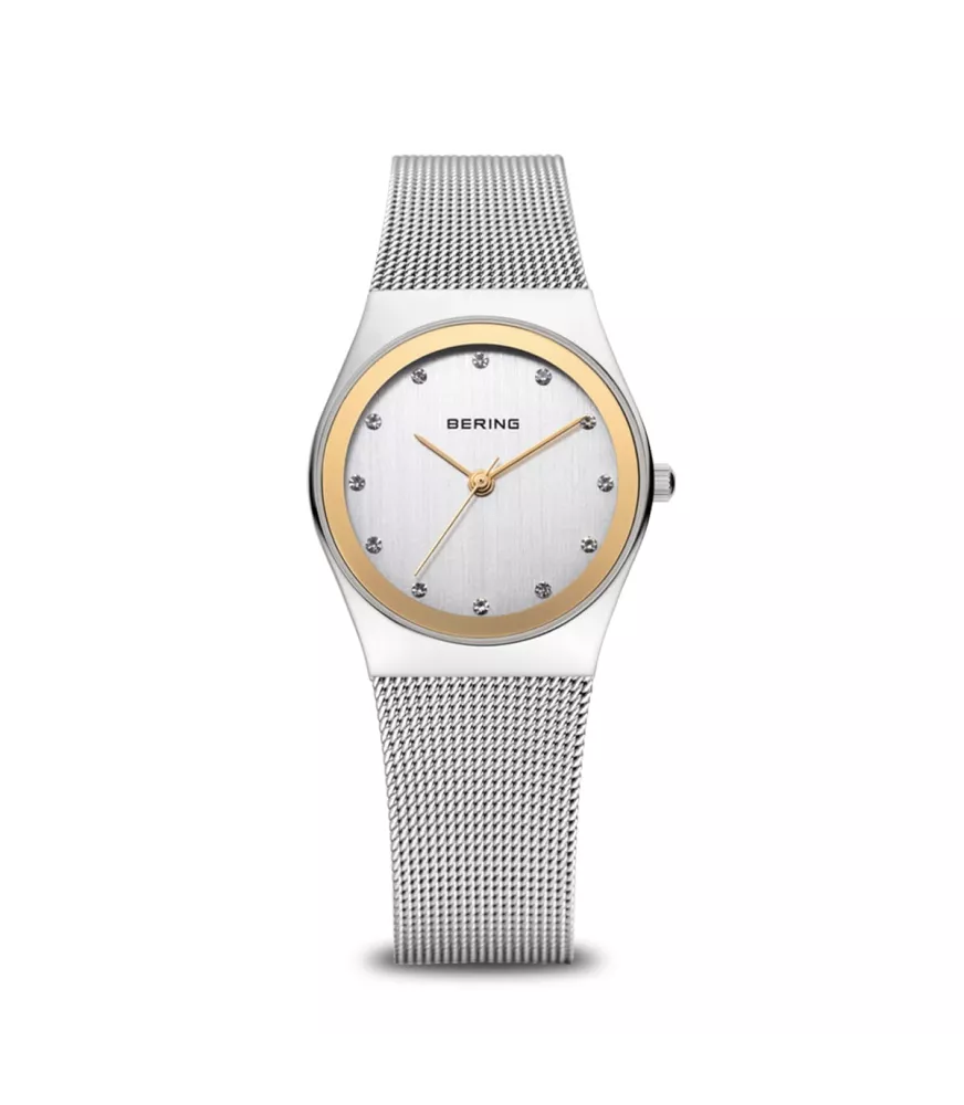 Reloj mujer con brazalete de malla. Esfera con SWAROVSKI ELEMENTS.