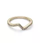 Anillo Con Un Recubrimiento En Oro De 14k Ola Brillante