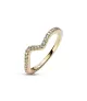 Anillo Con Un Recubrimiento En Oro De 14k Ola Brillante