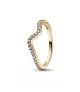 Anillo Con Un Recubrimiento En Oro De 14k Ola Brillante