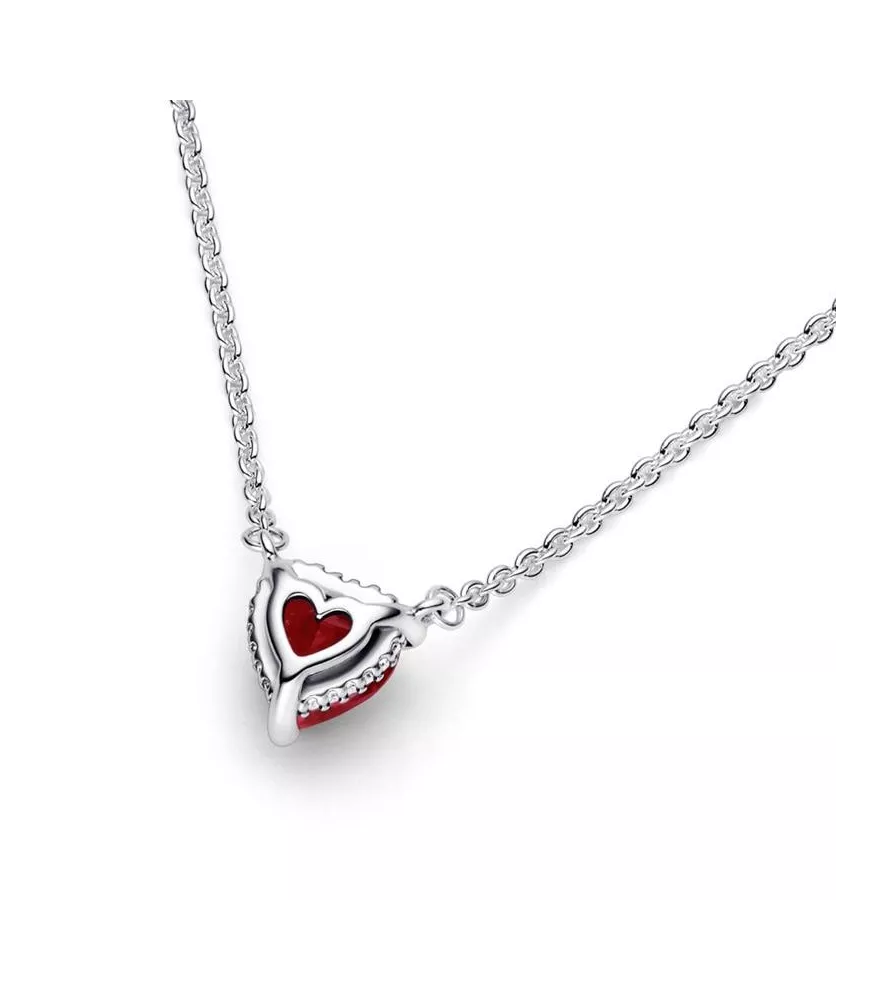 Collar en Plata de Ley Pandora Corazón Halo Brillante