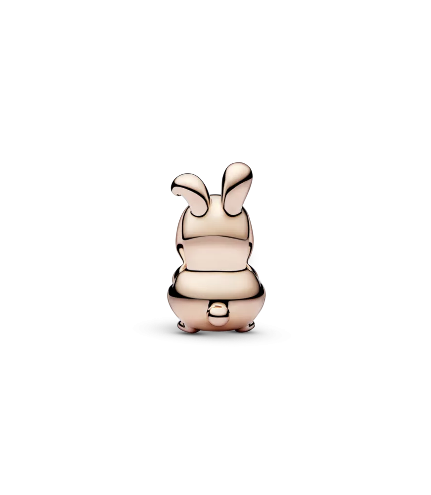 Charm Con Un Recubrimiento En Oro Rosa De 14k Año Chino del Conejo