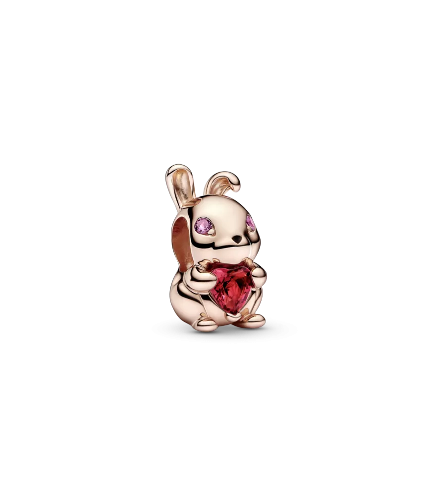 Charm Con Un Recubrimiento En Oro Rosa De 14k Año Chino del Conejo