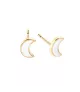 Pendientes Mi primera joya, luna, de Duran Exquse en plata dorada.