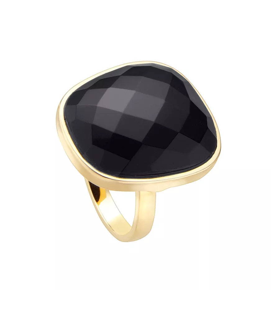 Anillo The New Black, de Duran Exquse en plata dorada.