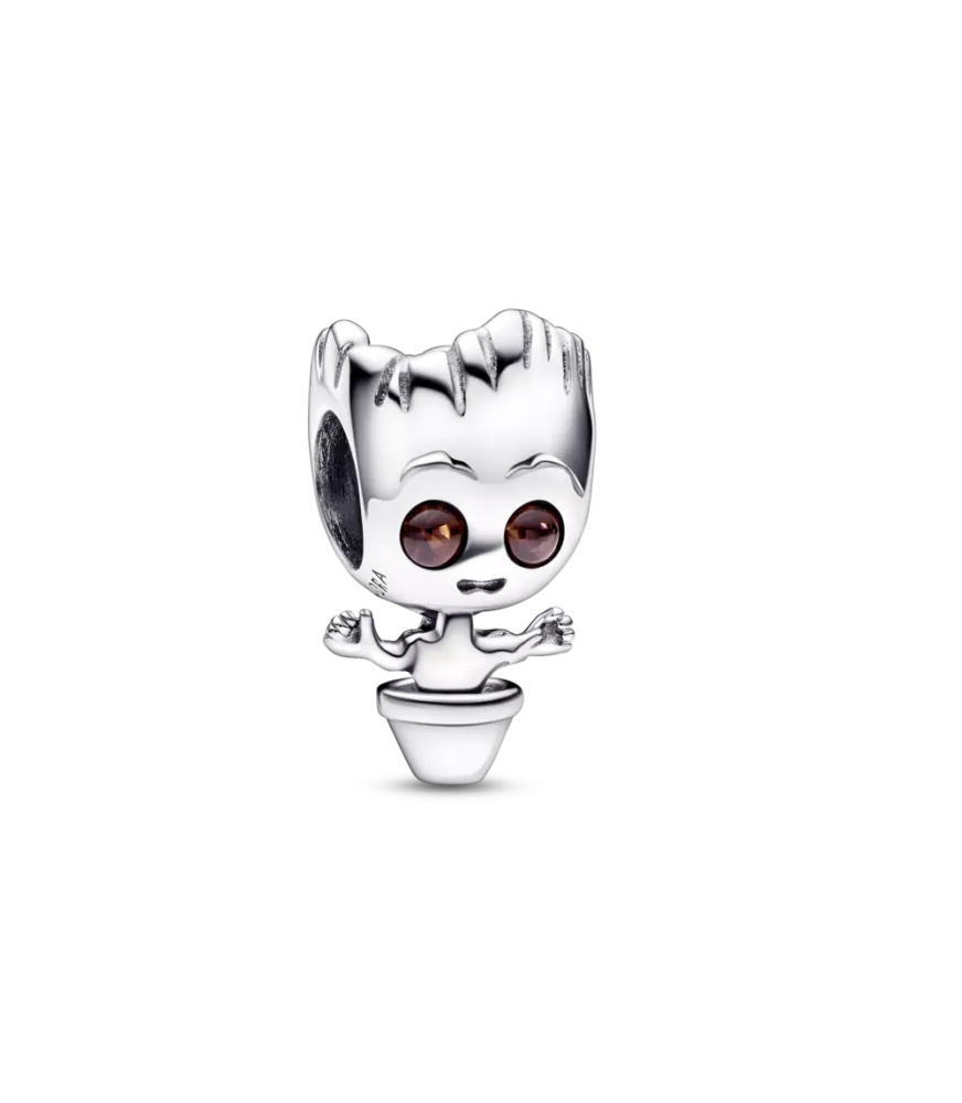 Charm en plata de ley Baby Groot  Bailarín Guardianes de La Galaxia de Marvel