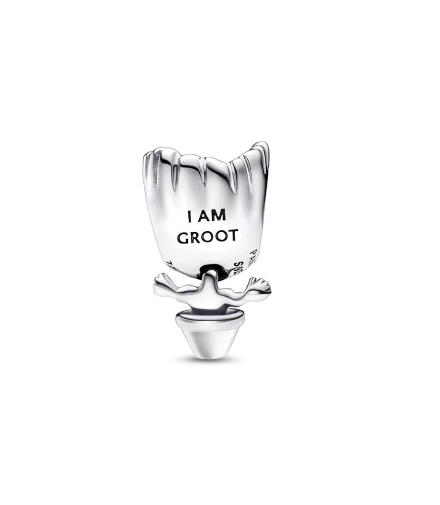 Charm en plata de ley Baby Groot  Bailarín Guardianes de La Galaxia de Marvel