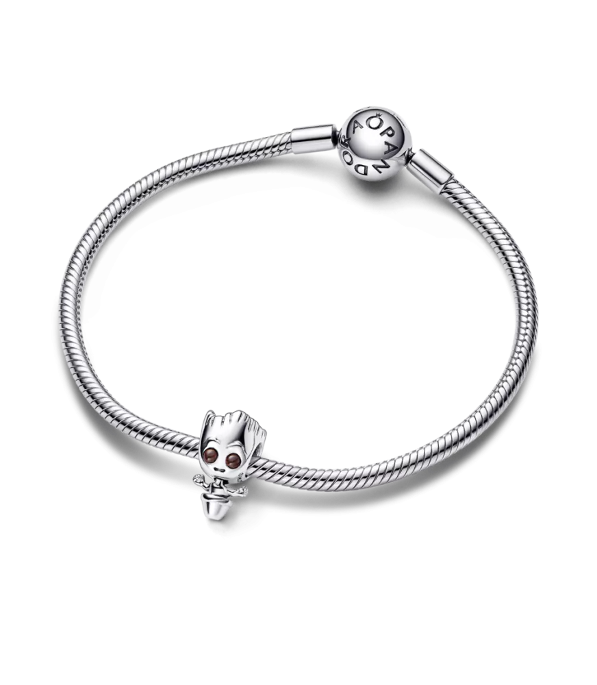 Charm en plata de ley Baby Groot  Bailarín Guardianes de La Galaxia de Marvel