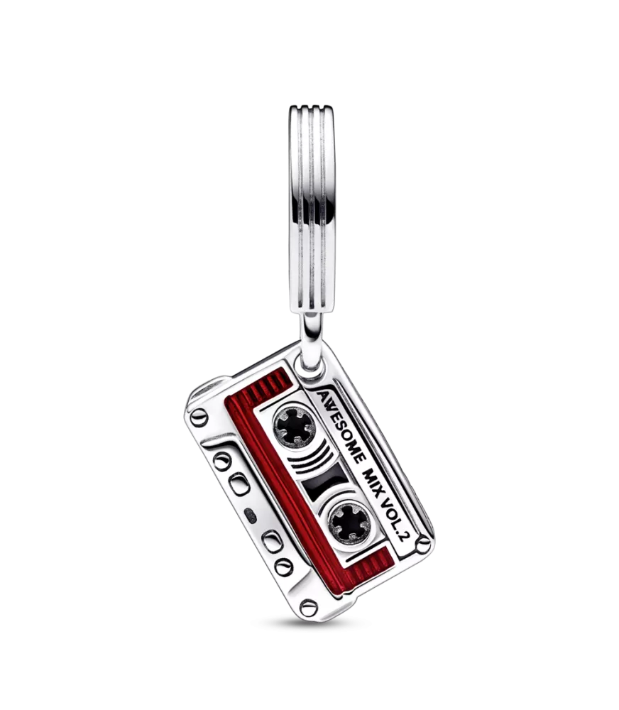 Charm Colgante en plata de ley Cinta de Cassette Guardianes de la Galaxia de Marvel