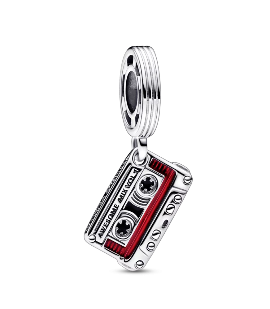 Charm Colgante en plata de ley Cinta de Cassette Guardianes de la Galaxia de Marvel