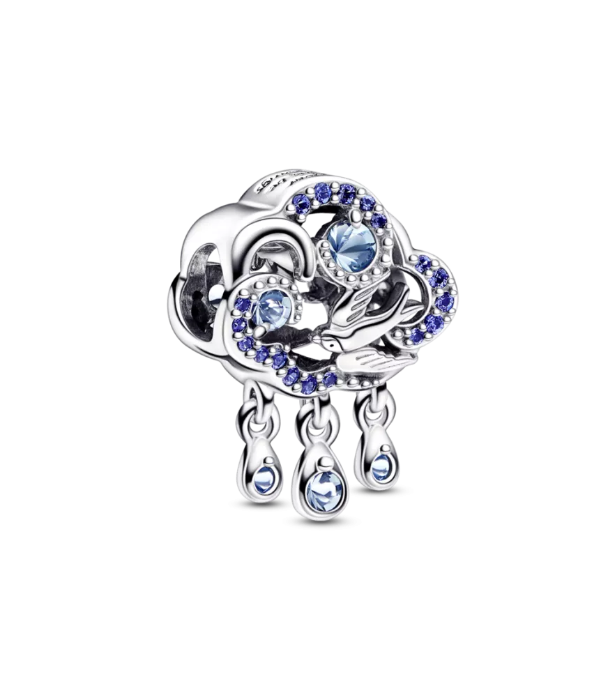 Charm en plata de ley Nube & Golondrina