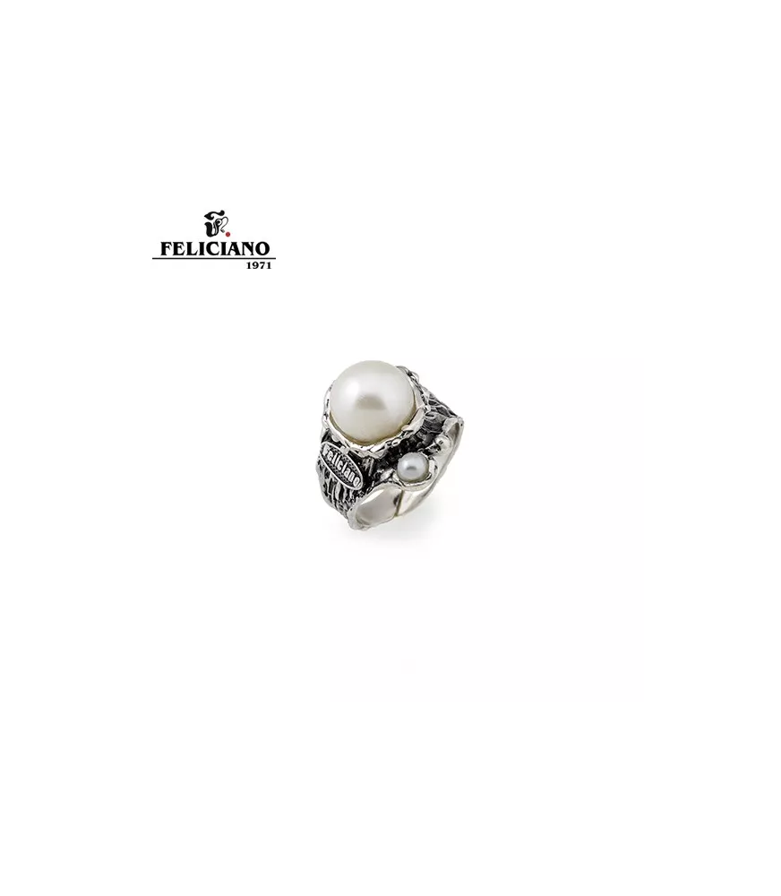 Anillo plata y perla