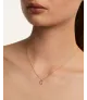 Collar P D Paola, letra R mini, con baño de oro de 18k.