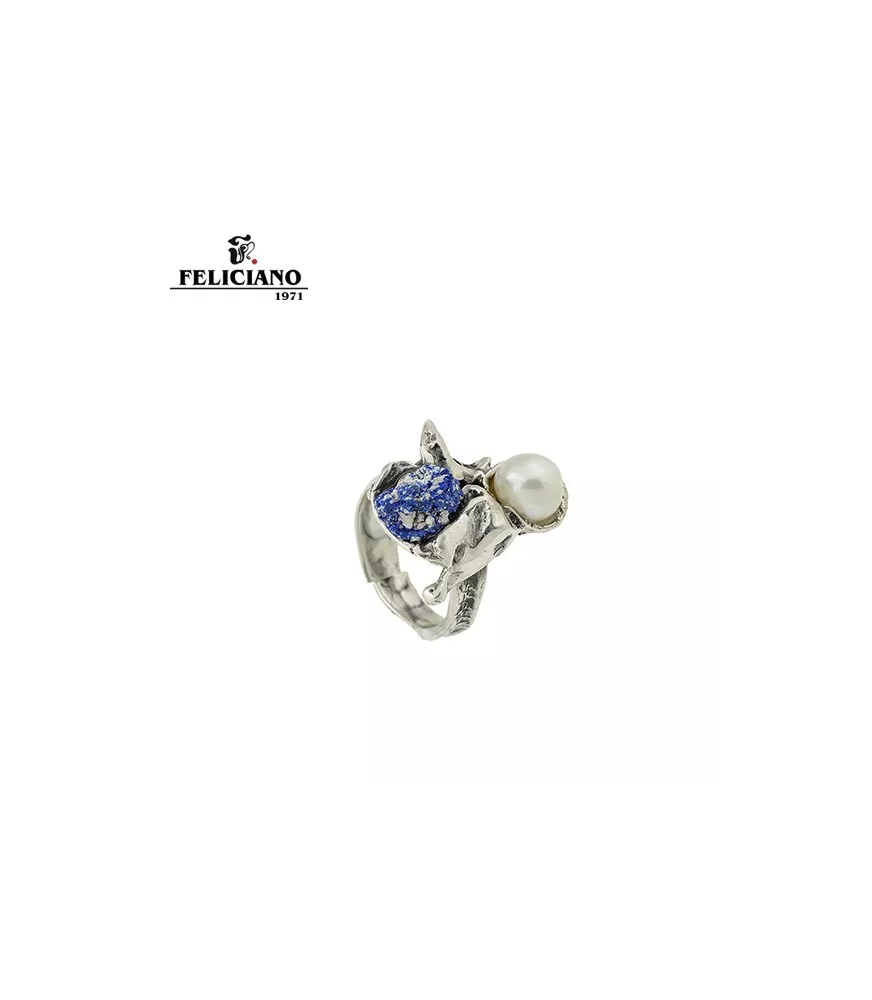 Anillo plata y piedras