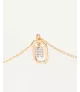 Collar P D Paola, letra N mini, con baño de oro de 18k.